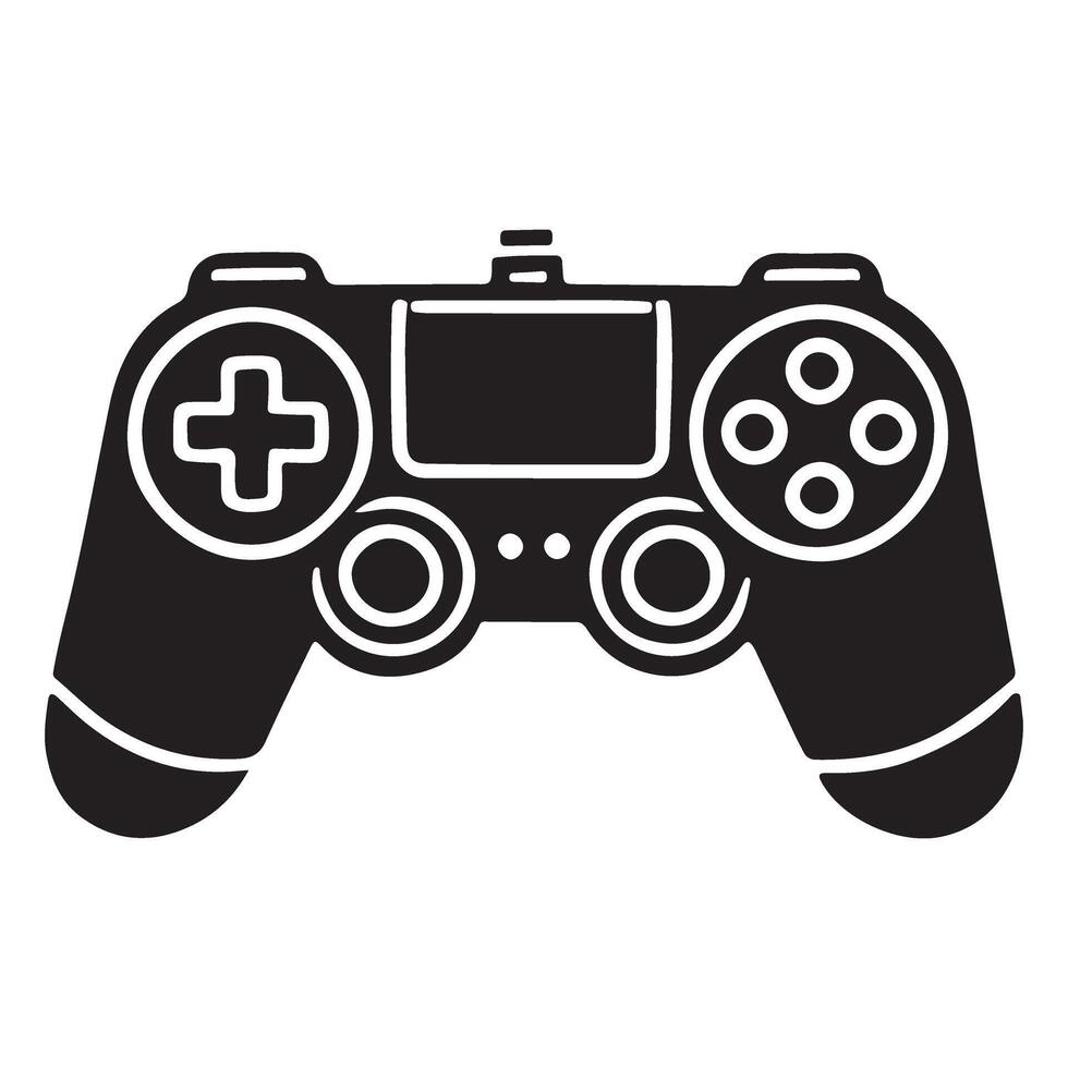 Classic Game Controller Silhouette design Illustration vector
