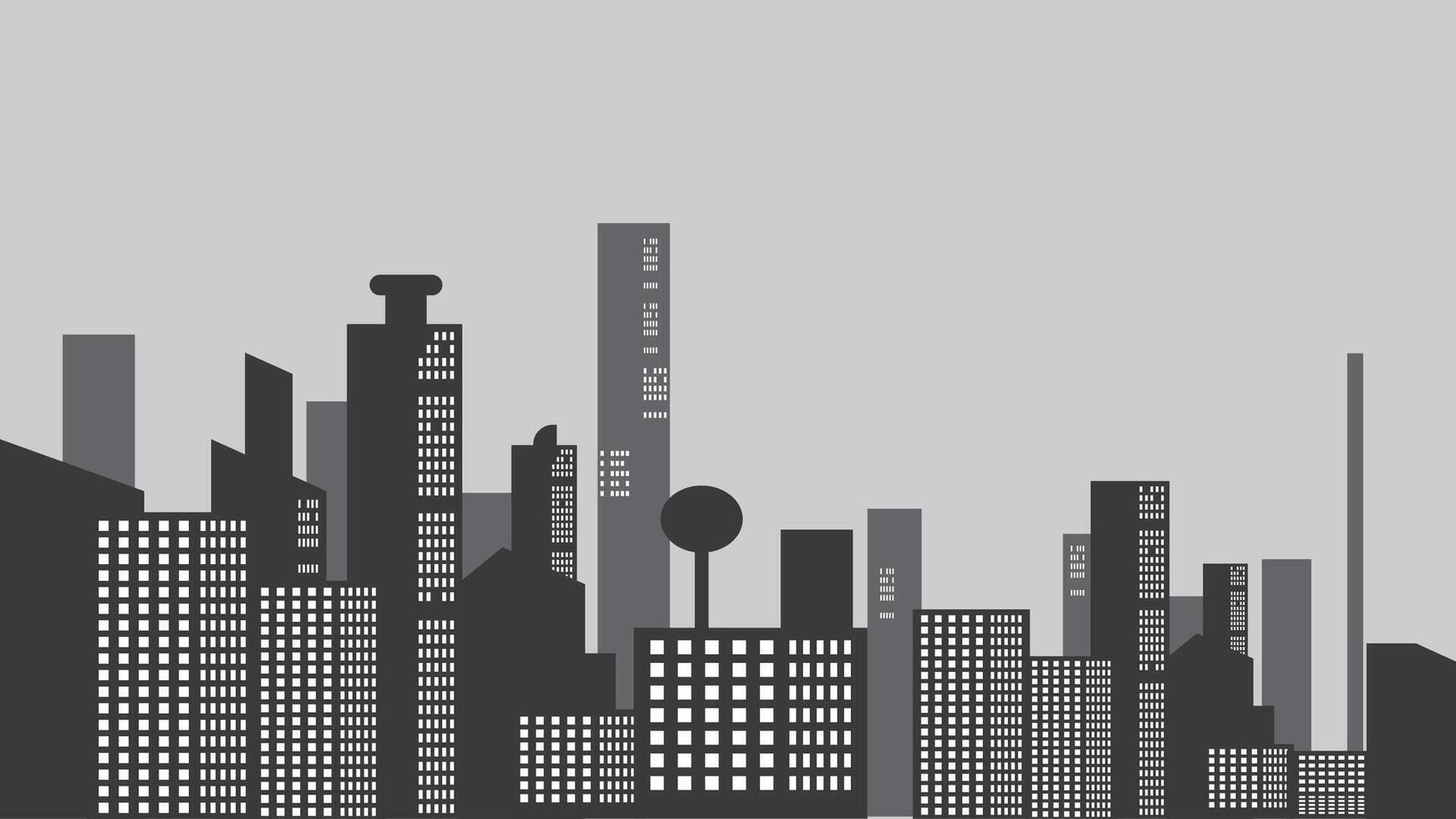 modern city skyline background. Cityscape with skyscrapers. vector