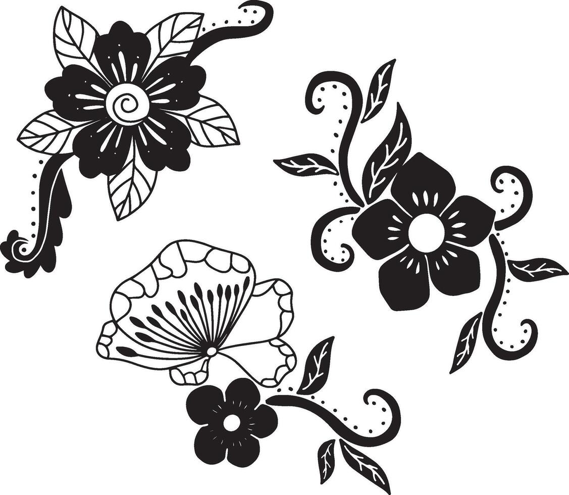 Floral Decorative Set vector