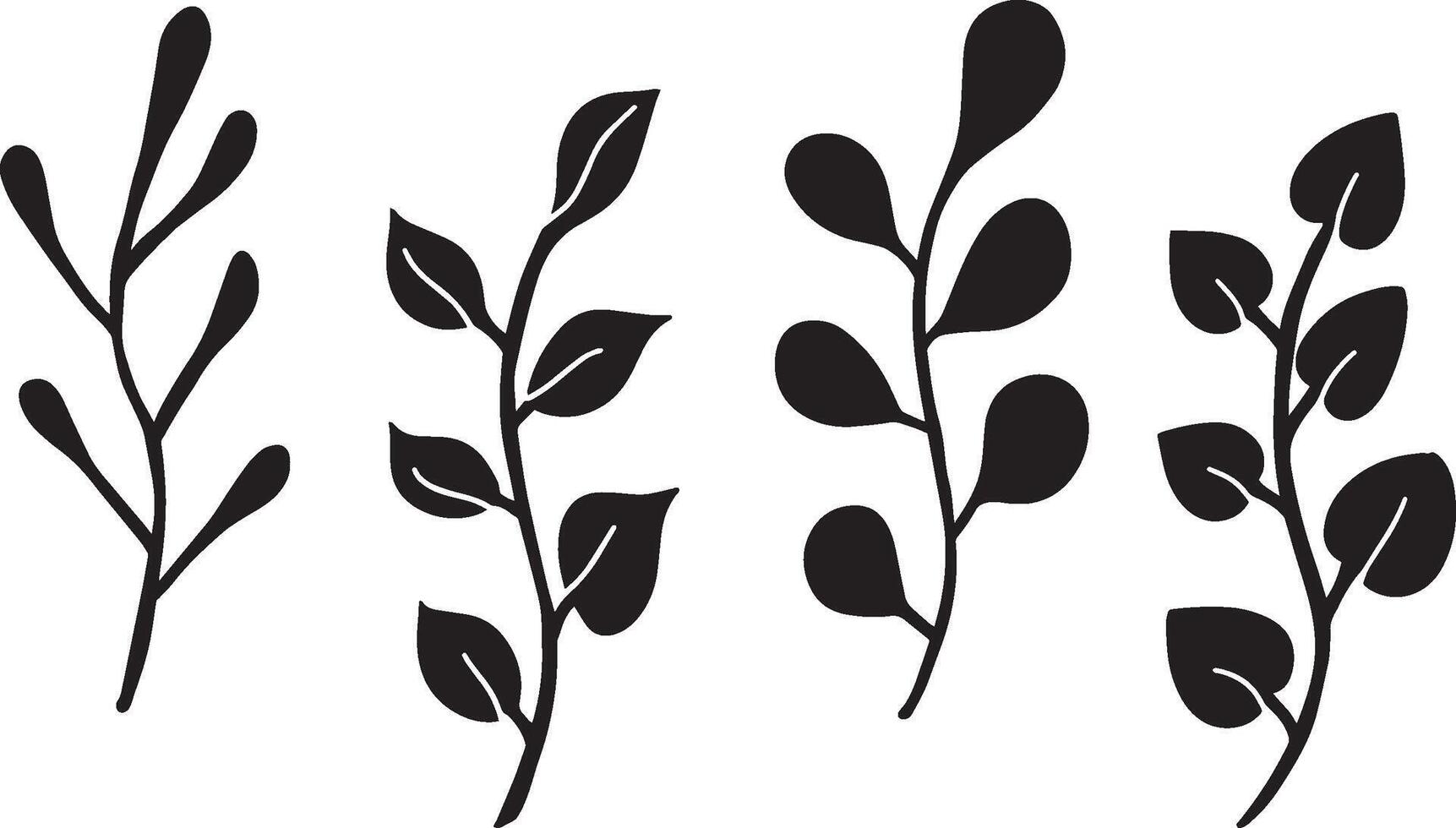 Leave Plant Set vector