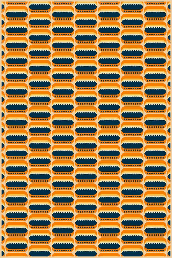 unique abstract pattern with domniant orange color vector