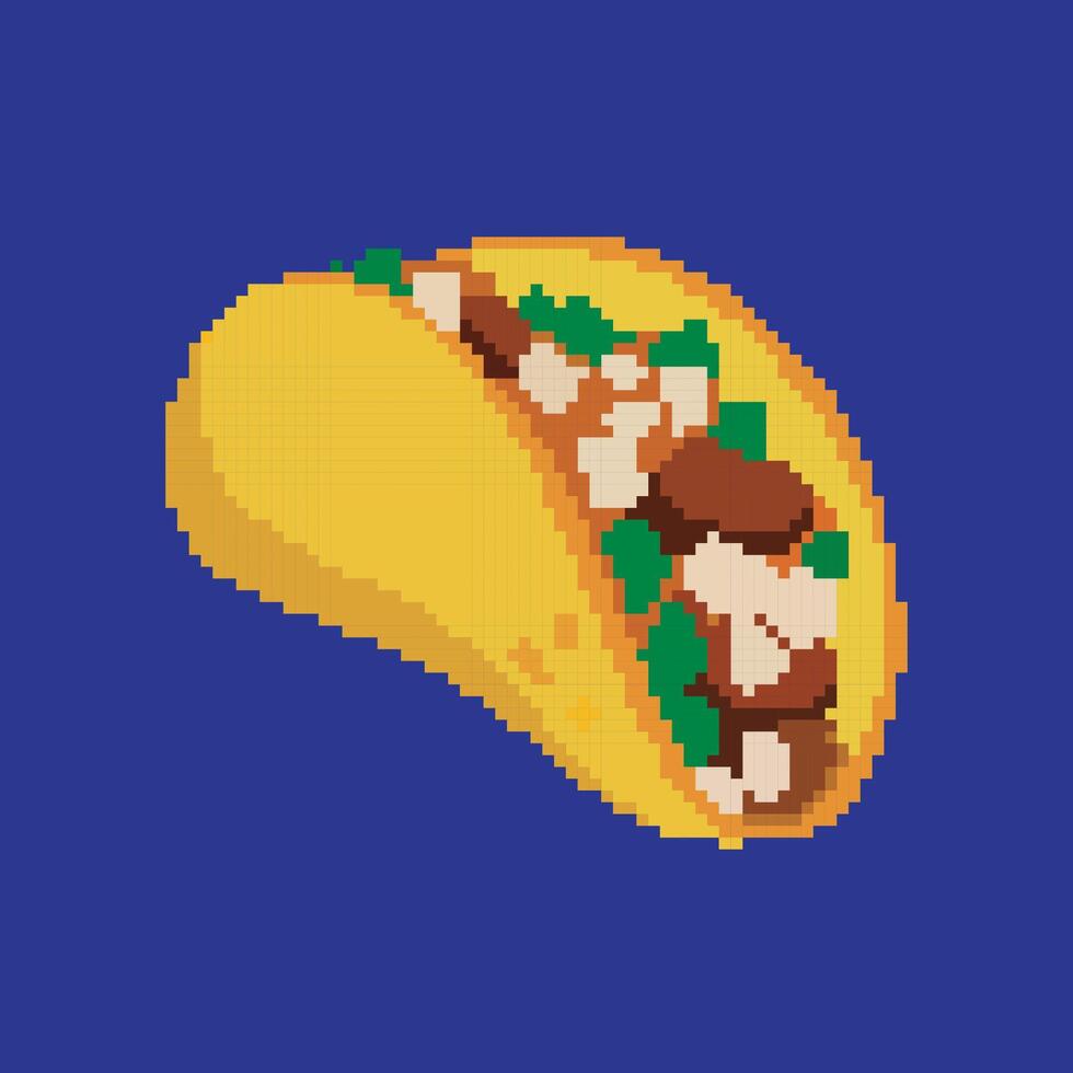 Tacos pixel art, vector