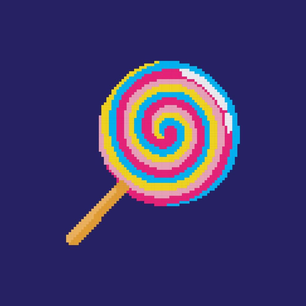 lollipop pixel art vector