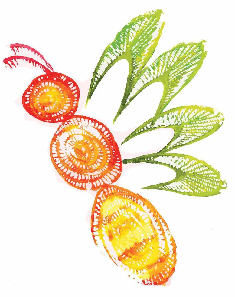 Bee art for kids hand monoprinting on paper make graphic . vector