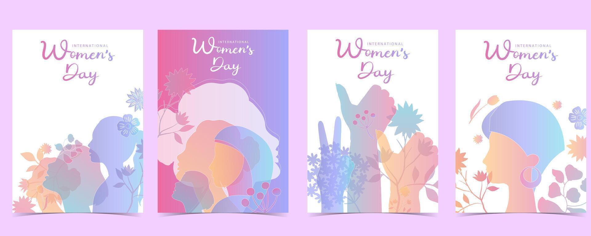 International women's day background for vertical a4 design vector