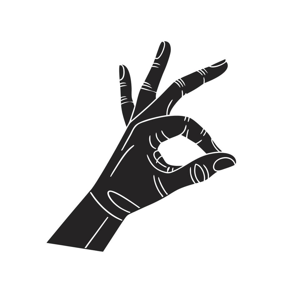 Ok Hand Symbol vector