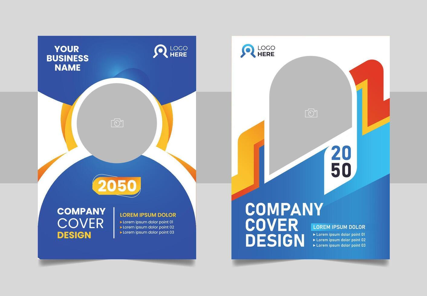 A4 Book Cover Template Design vector