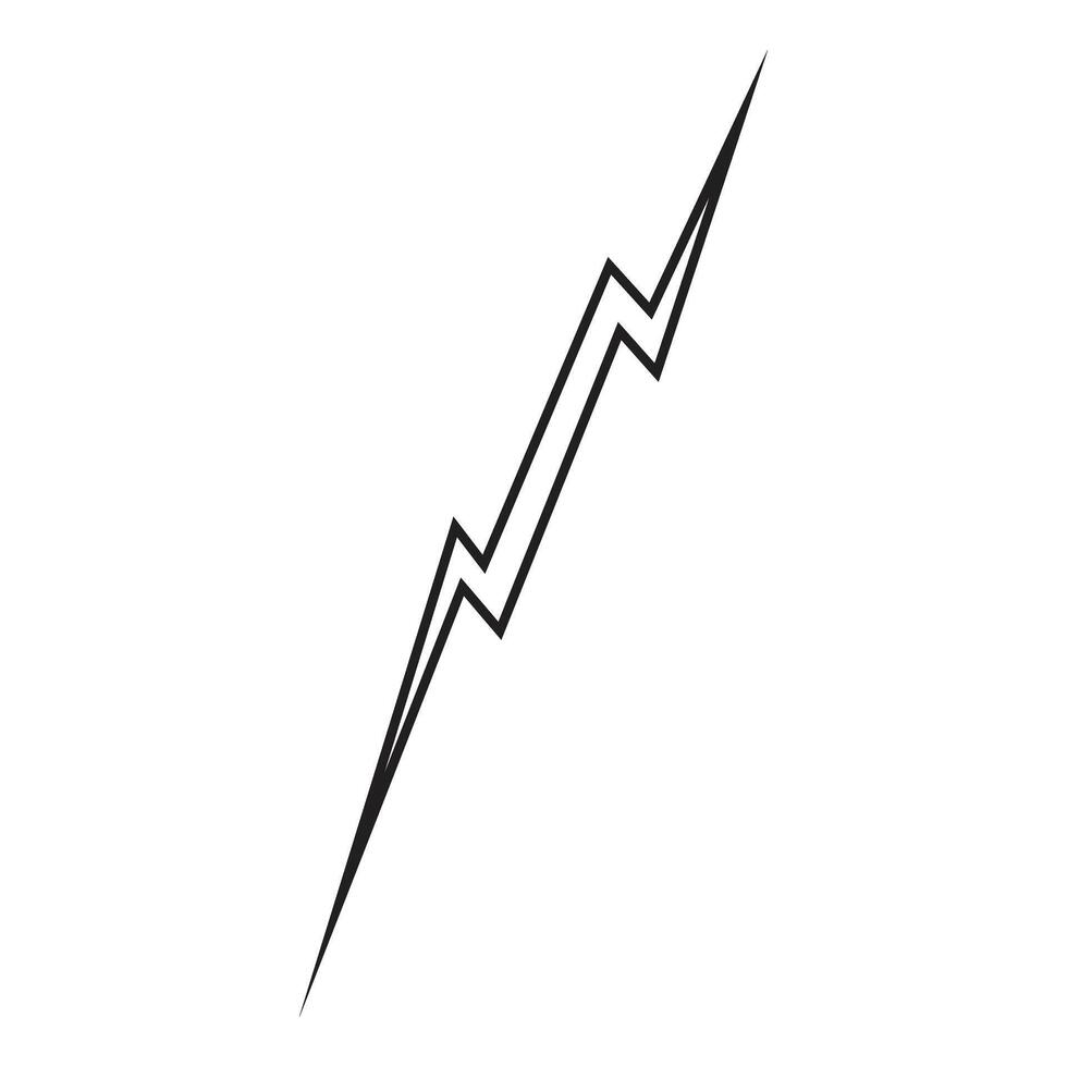 a lightning line art vector