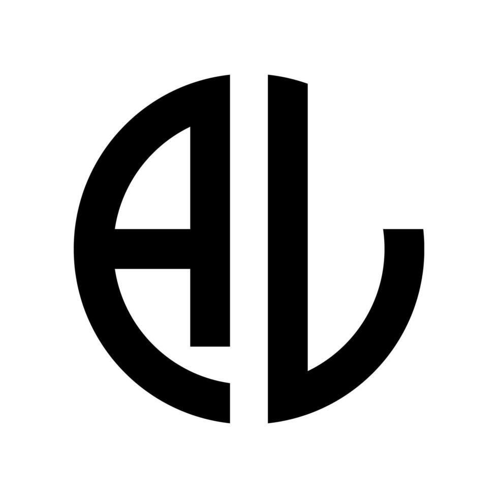Classy Minimalist AL Letter Logo Monogram vector