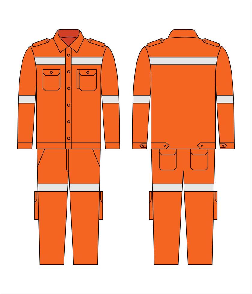 High Visibility Safety Workwear vector