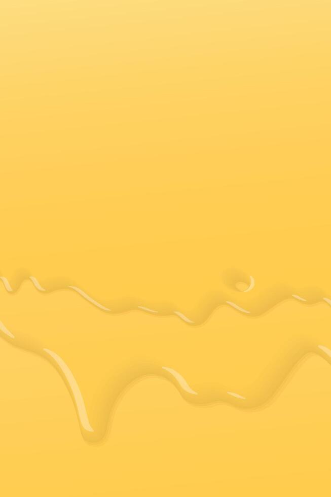 Melted butter or cheese dropping vertical background graphic illustration have blank space. vector