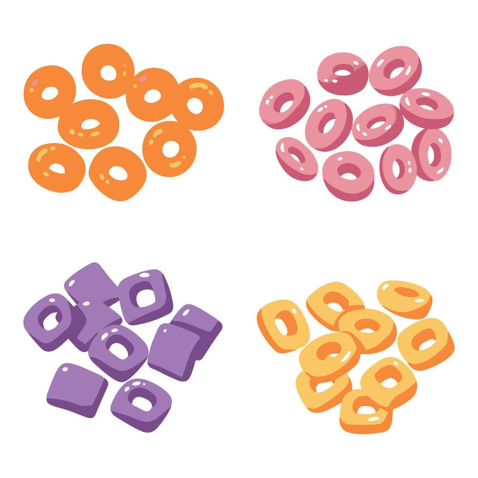 Engaging Cereal Bowl Cartoon Illustrations with Milk for Unique Food Art Projects vector