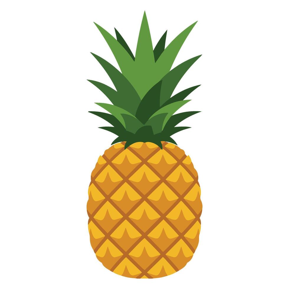 Bright and Bold Pineapple Graphic for Eye-Catching Summer-Inspired Artwork vector