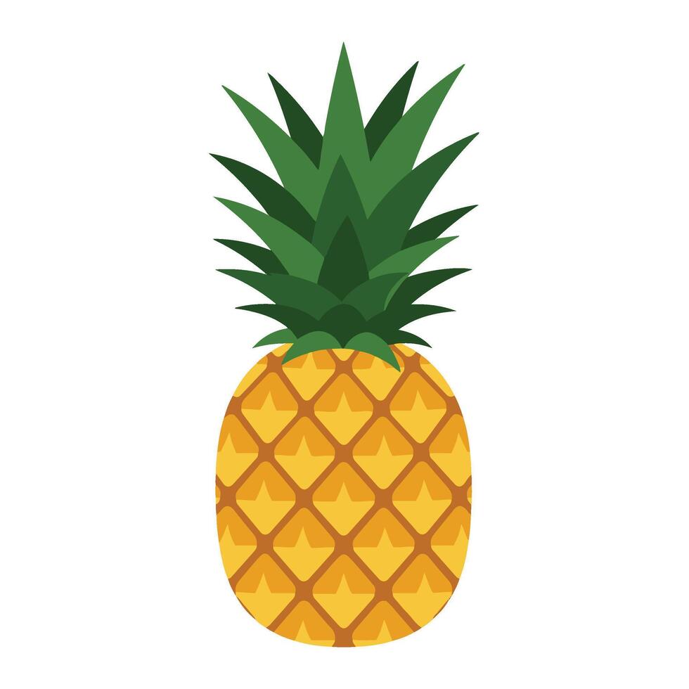 Realistic Pineapple Vectors Art Ideal for Tropical-Themed Creative Designs