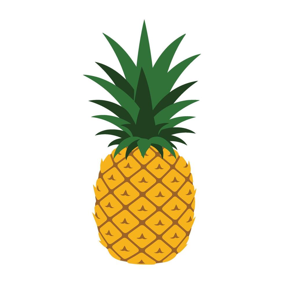 Vibrant Pineapple Graphic for Use in Tropical Design Elements and Projects vector