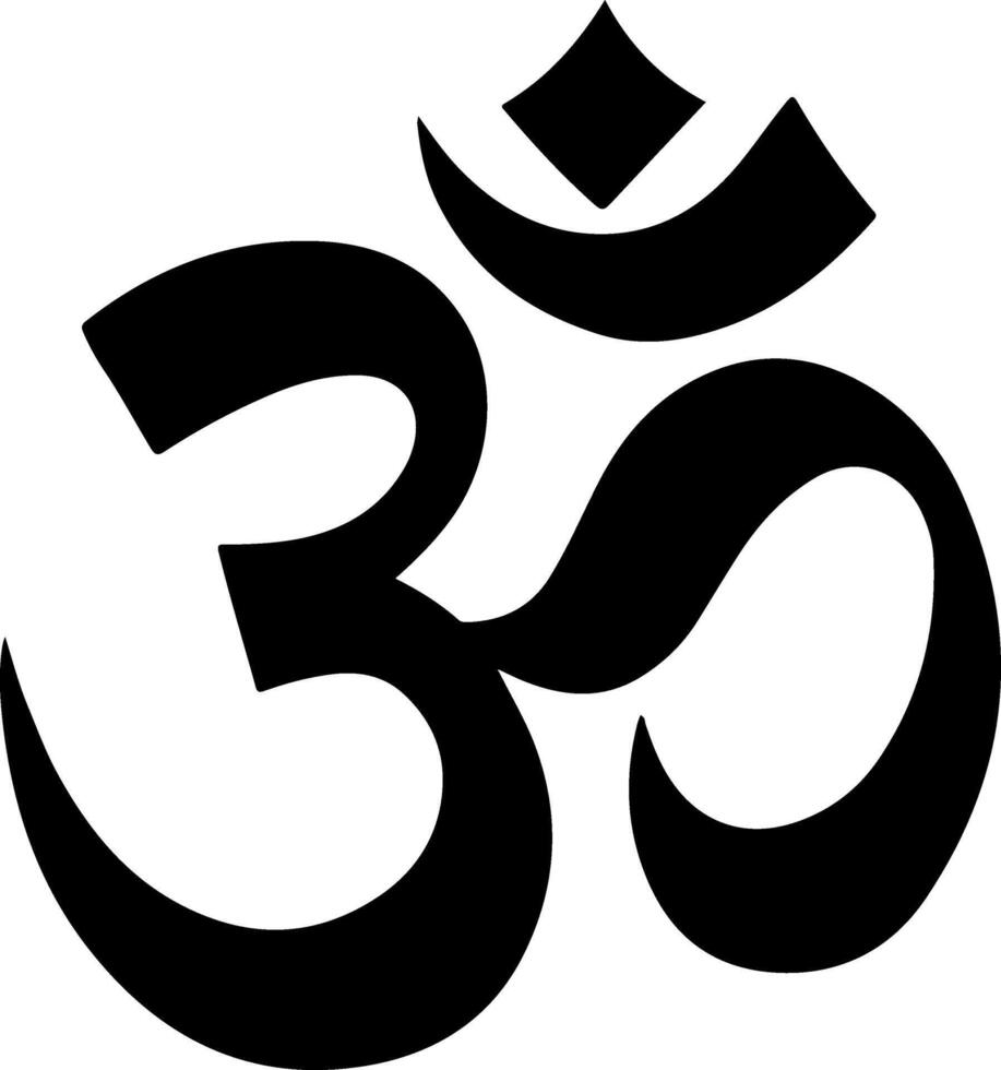 'Om' Symbol Silhouettes with Unique Artistic Designs vector