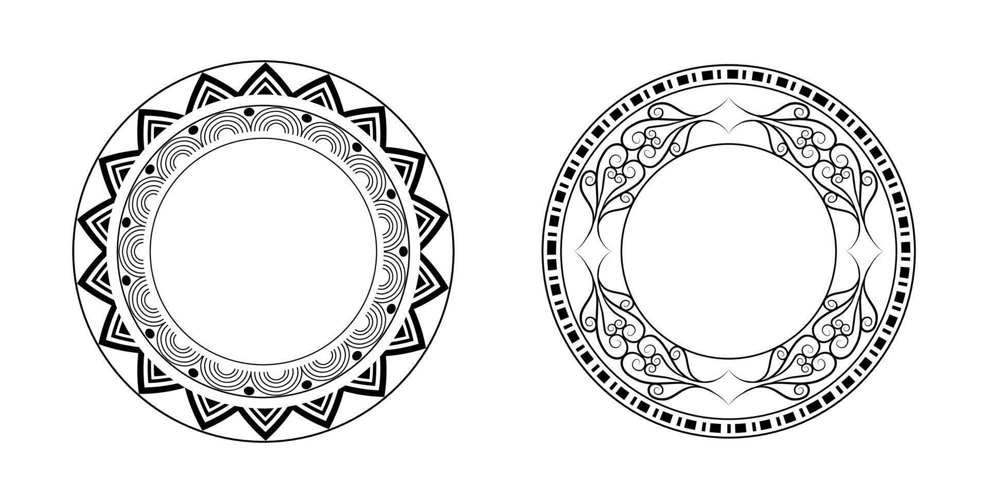 Decorative frame Elegant Element for Design on Black Colour vector