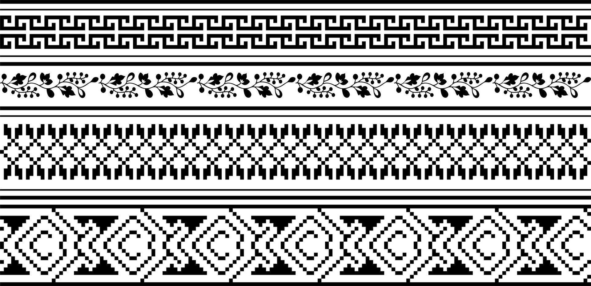 set of border elements and page decoration vector