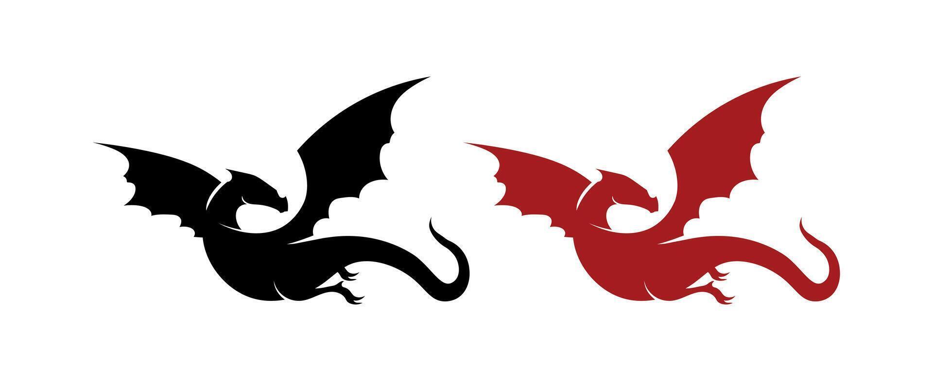 Dragon icon illustration imagine animal fantasy vector
