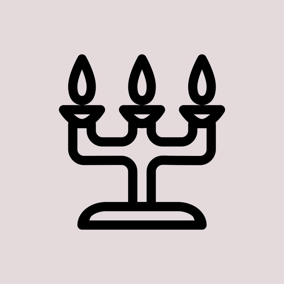 Design Illustration graphic of candle light icon with line style. Suitable for UI, mobile design, web design, etc vector