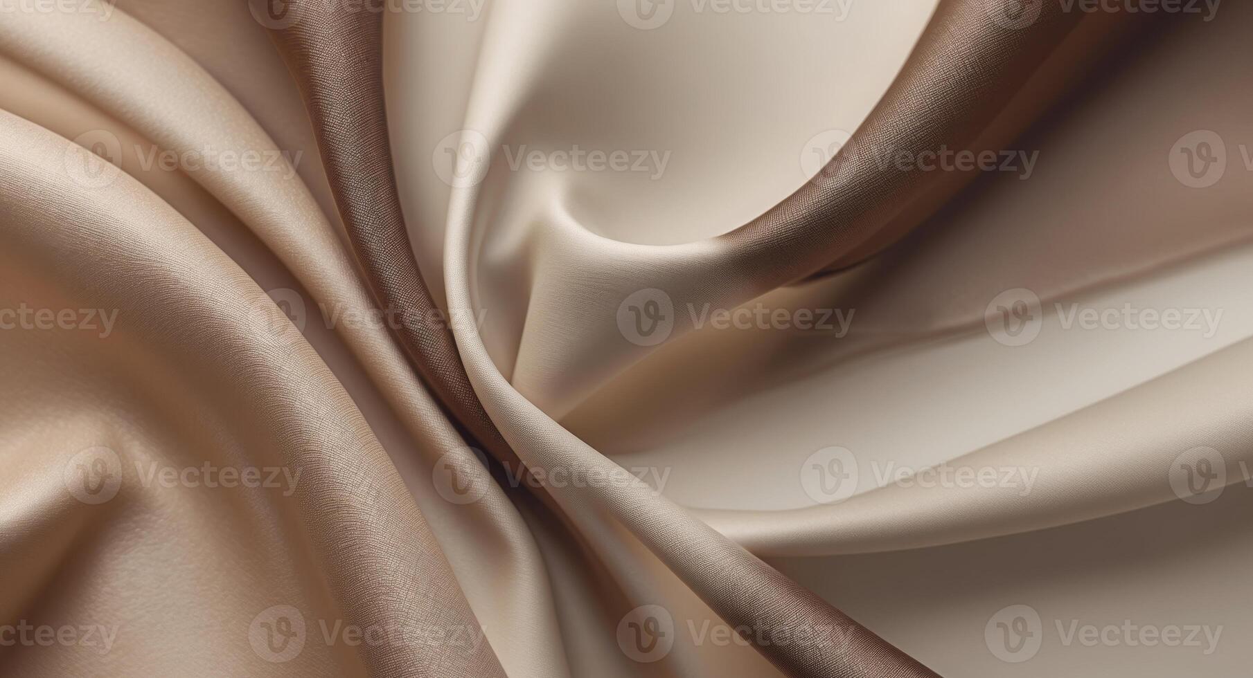 abstract fabric crease beige brown smooth color background texture luxury style. photo