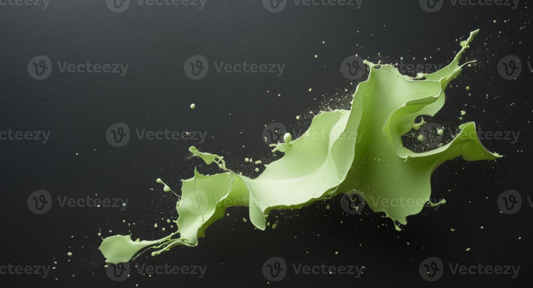 Black background with abstract green color. photo