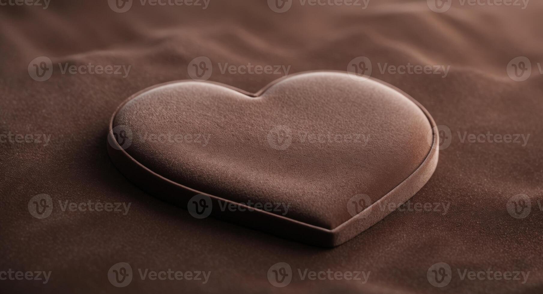 Chocolate heart background with copy space photo