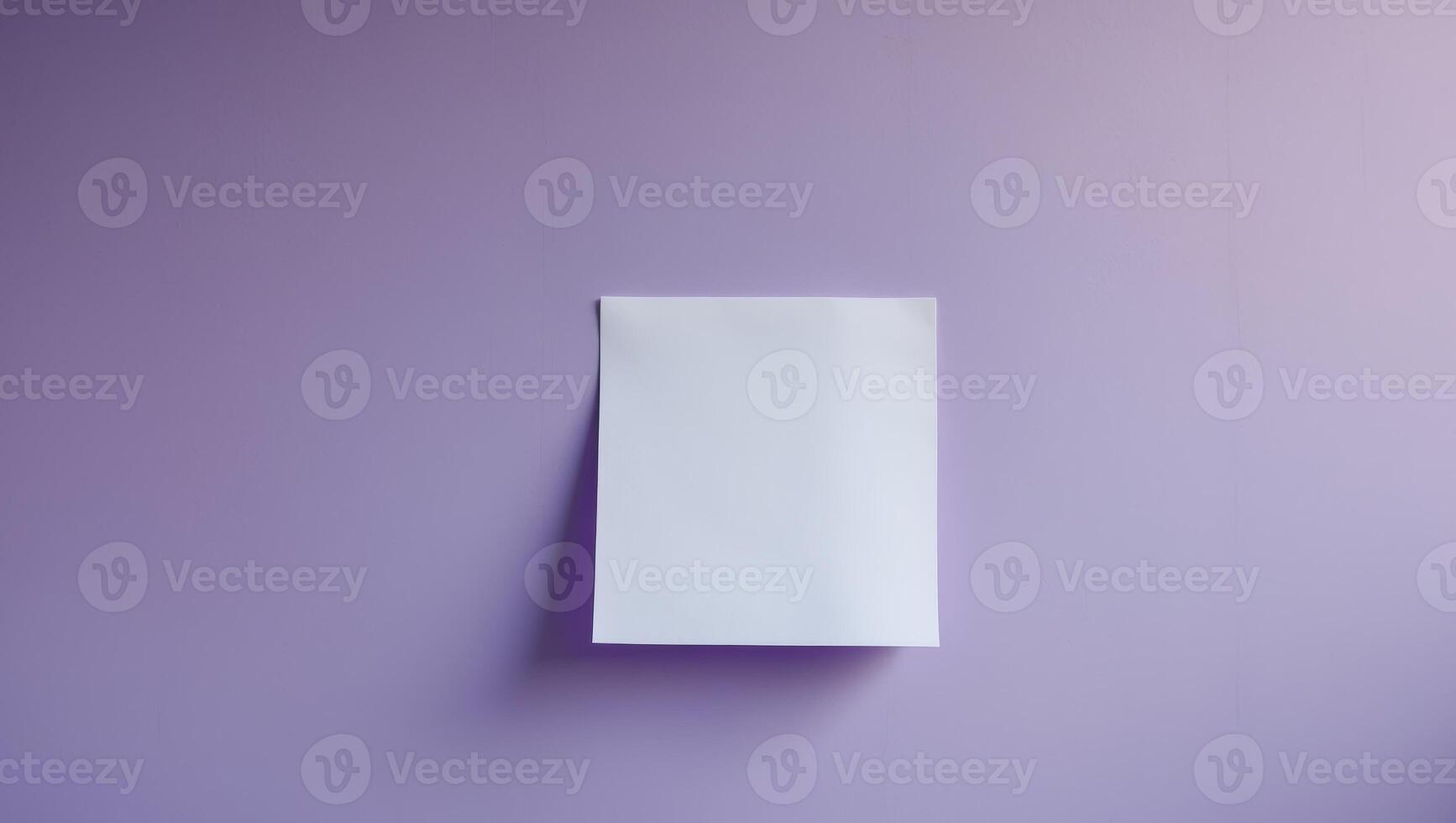 Sticky note of a pastel purple wall with copy space photo