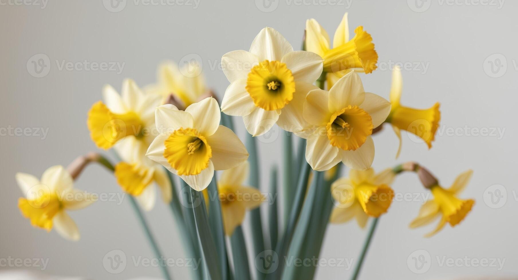 Spring Blooms A Cluster of Yellow Daffodils photo
