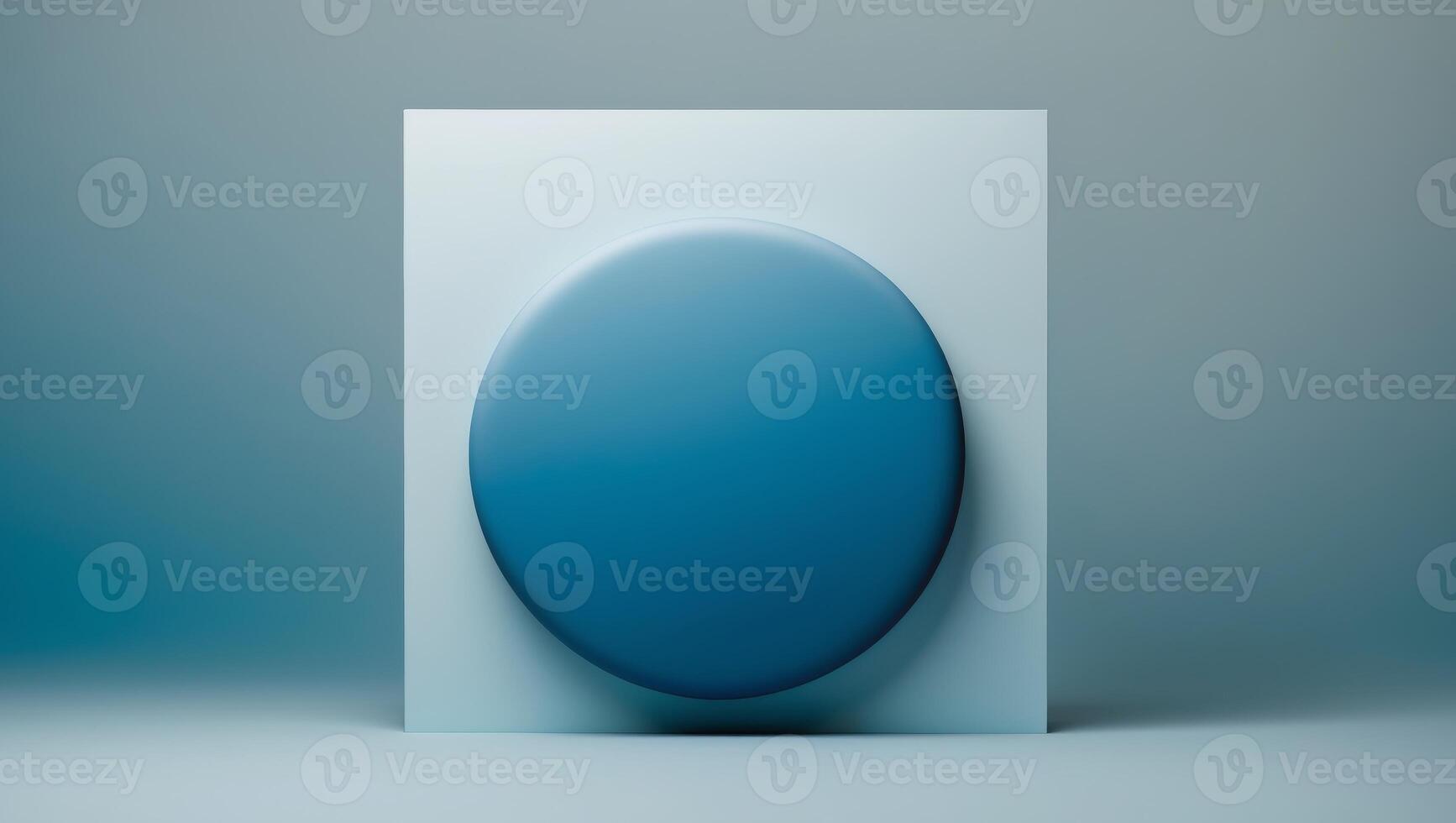 Blue circle and rectangle background with copy space. photo