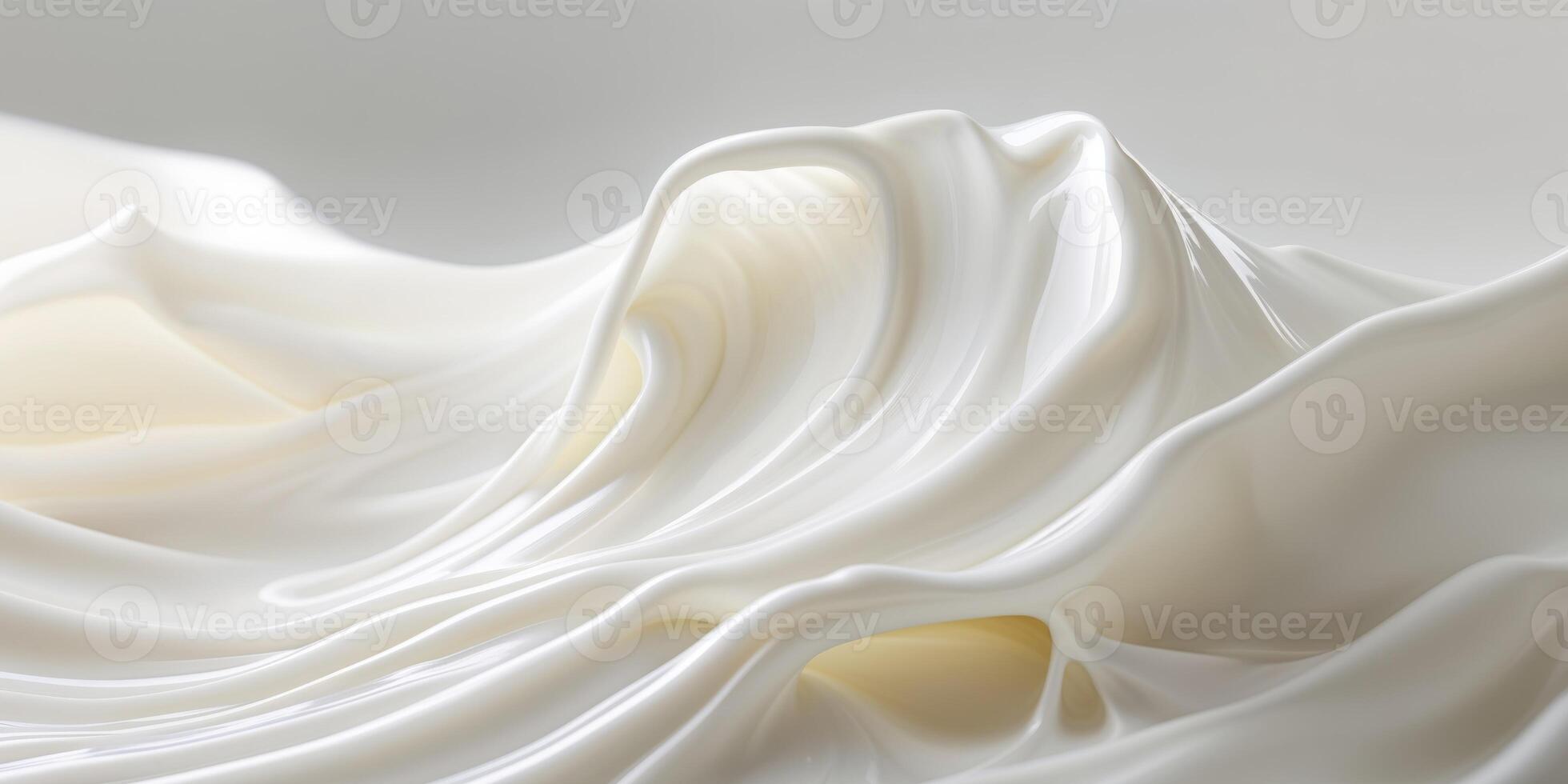 Smooth creamy milk texture in flowing waves. photo