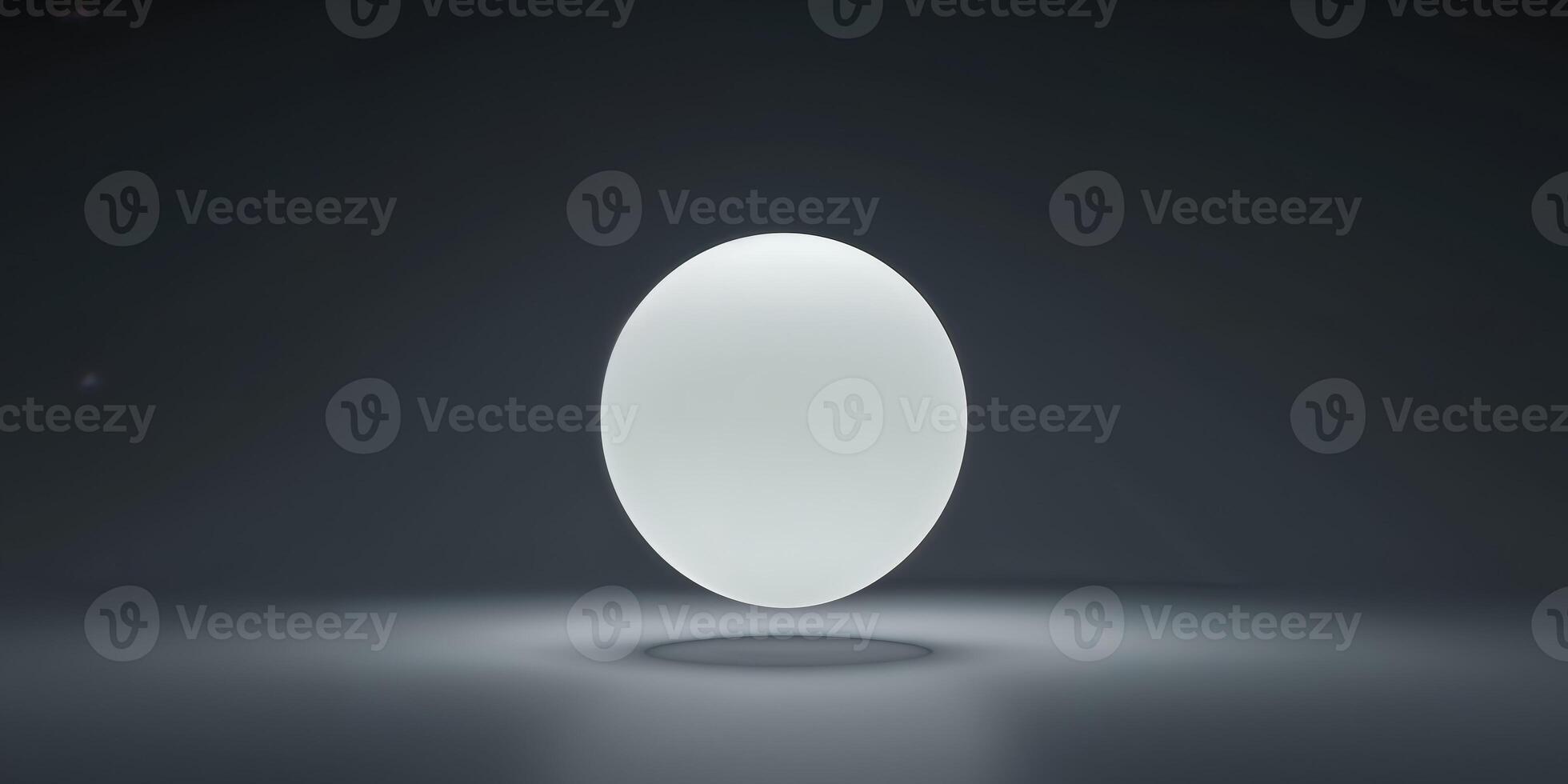 A glowing orb of light centered on a black gradient background photo