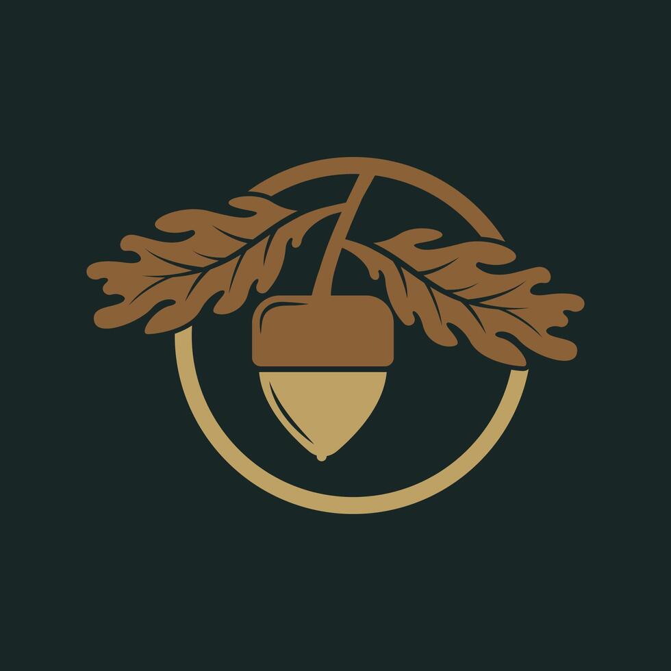 acorn logo design template illustration vector