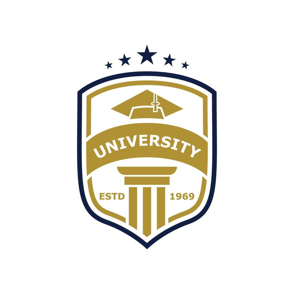 simple University Logo template in white background vector
