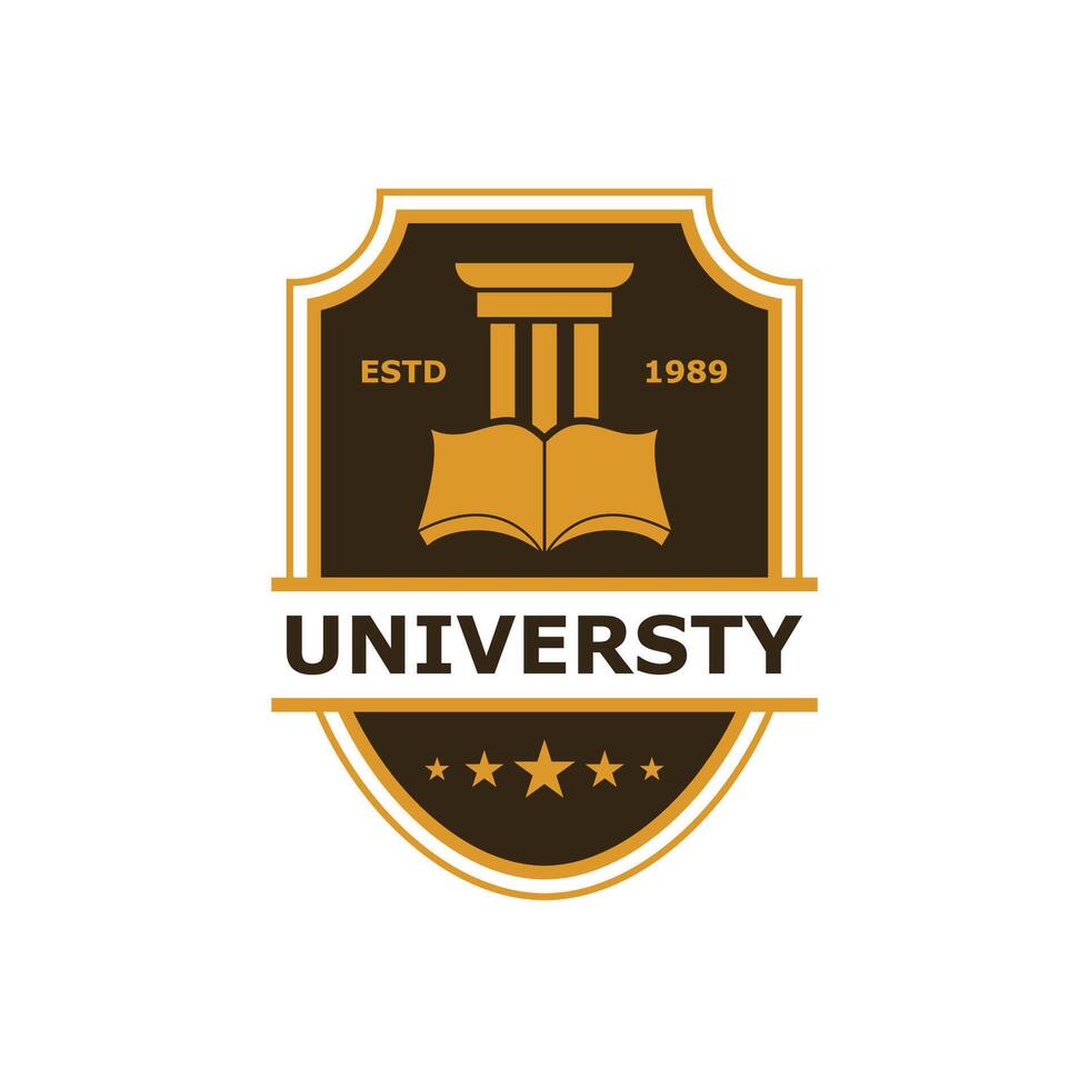 University Logo template in white background vector