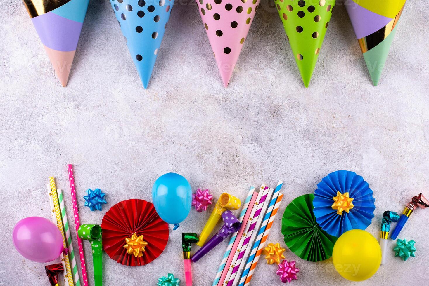 Birthday party celebration concept with papaer hat photo