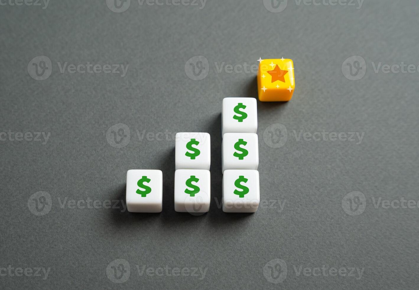 Financial Success. Investing money to achieve success and recognition. Reach the heights and earn the reward. Achieve the set goal. photo