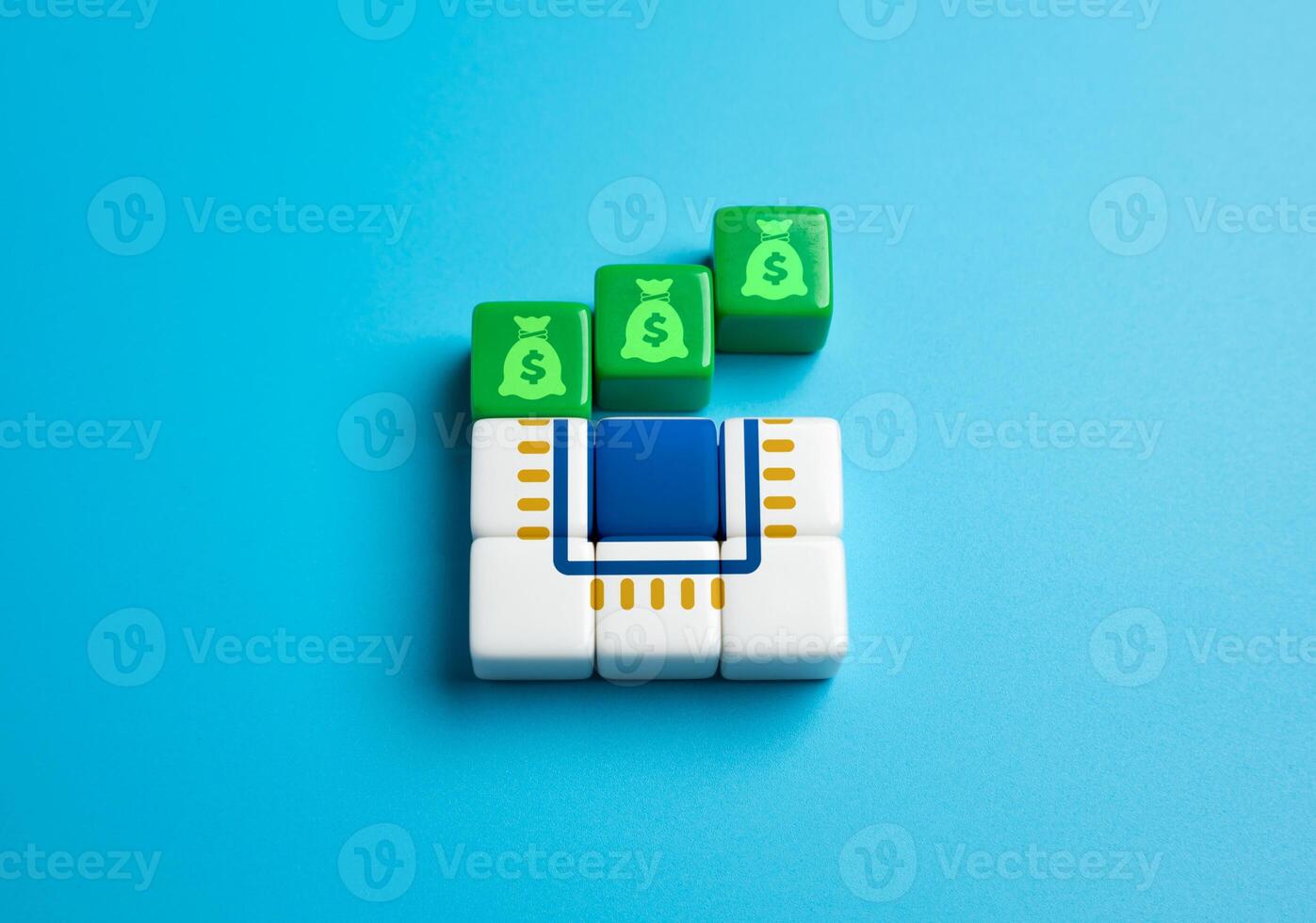 Investments in the microelectronic semiconductor industry. Development of chips and technologies. Construction of factories and infrastructure. Increasing demand for electronic components. photo