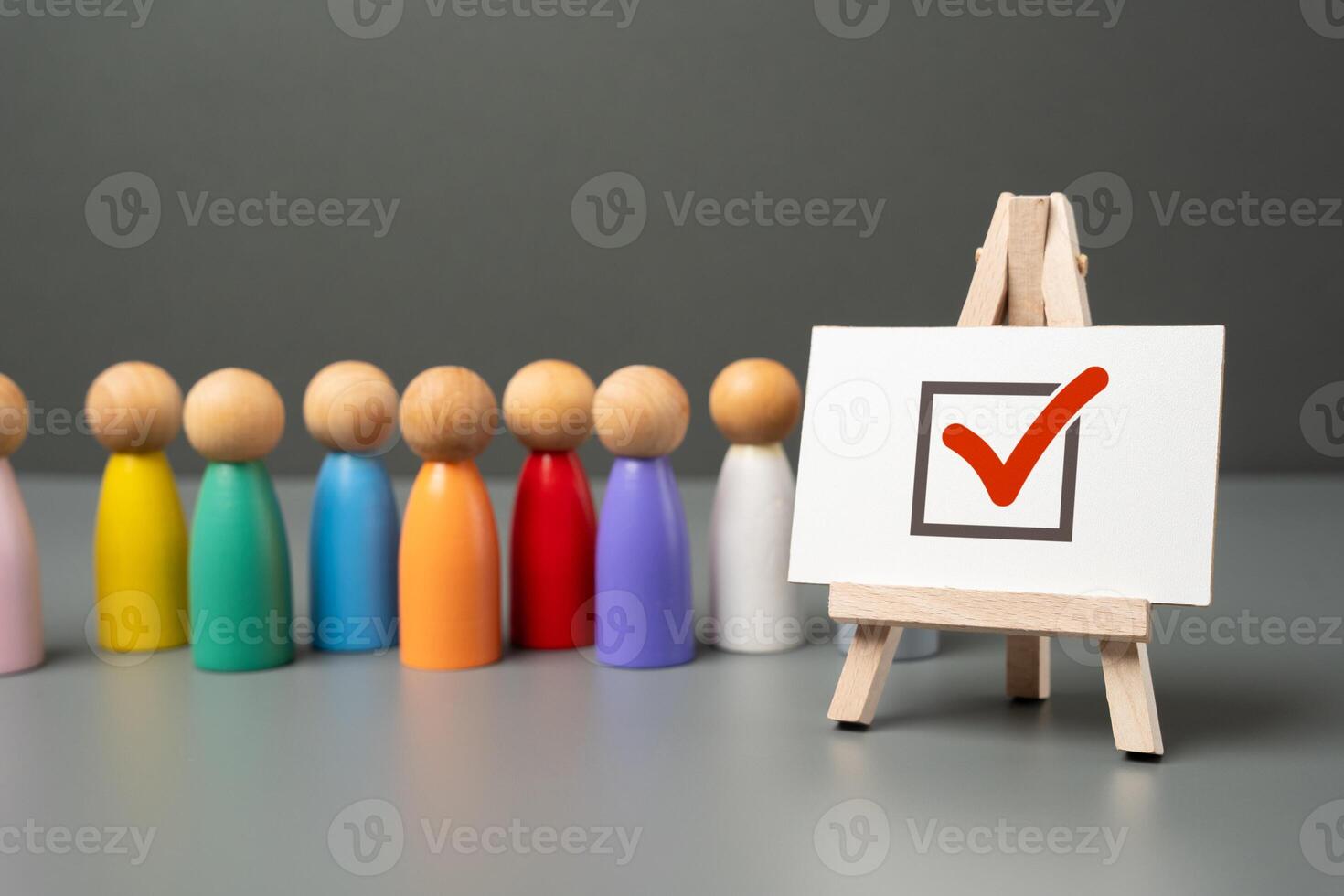 Election Day. Queue for the elections. Leave your vote. Survey. Referendum. Democracy and public institutions. photo
