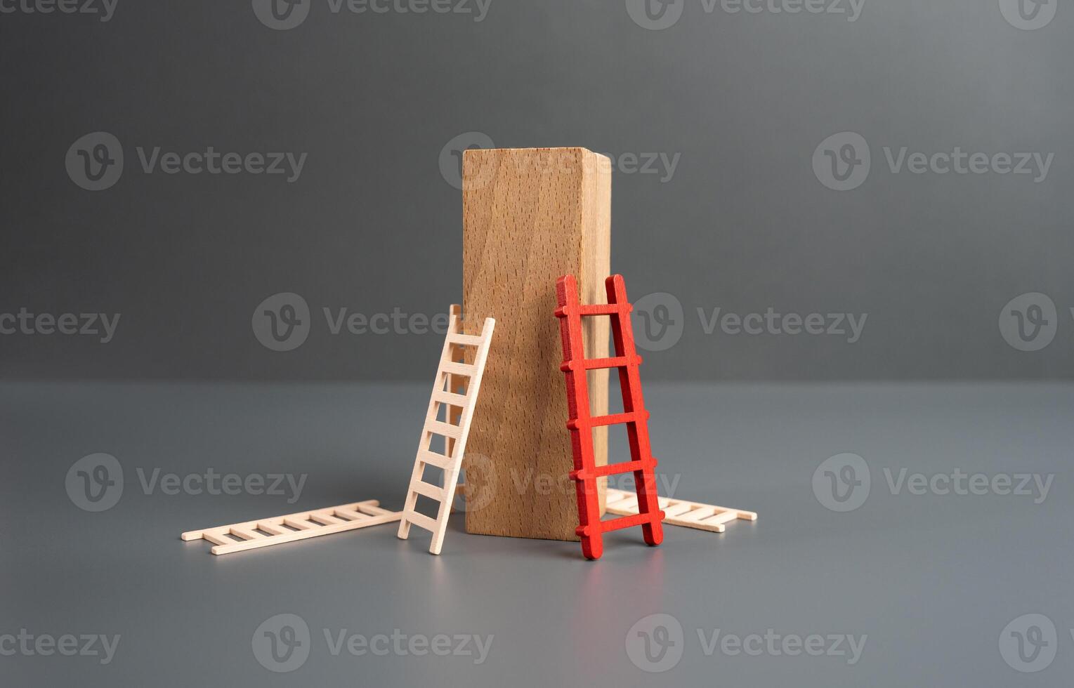Attempts and ways to climb to the top of success. The concept of trying, failing and experimenting until you find the best way to achieve your goal. Advertising, marketing and targeting. photo