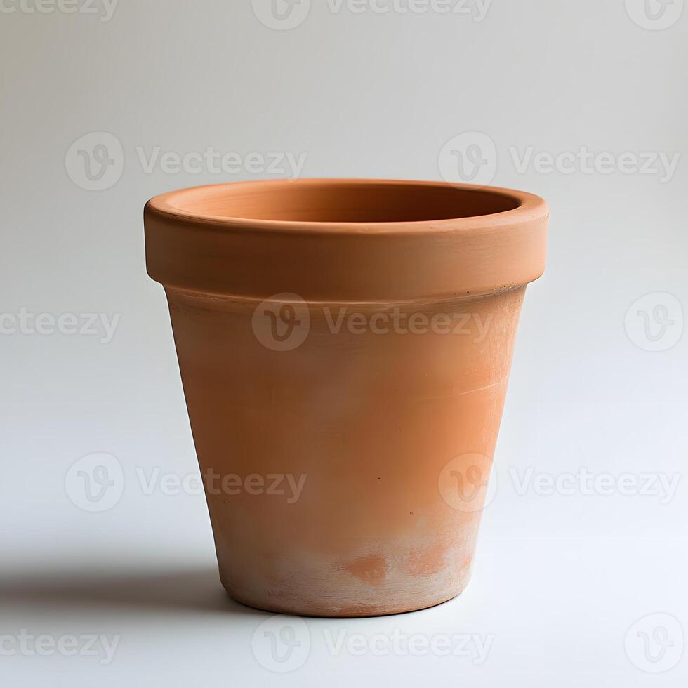 Terracotta Flower Pot Awaiting Spring Planting photo