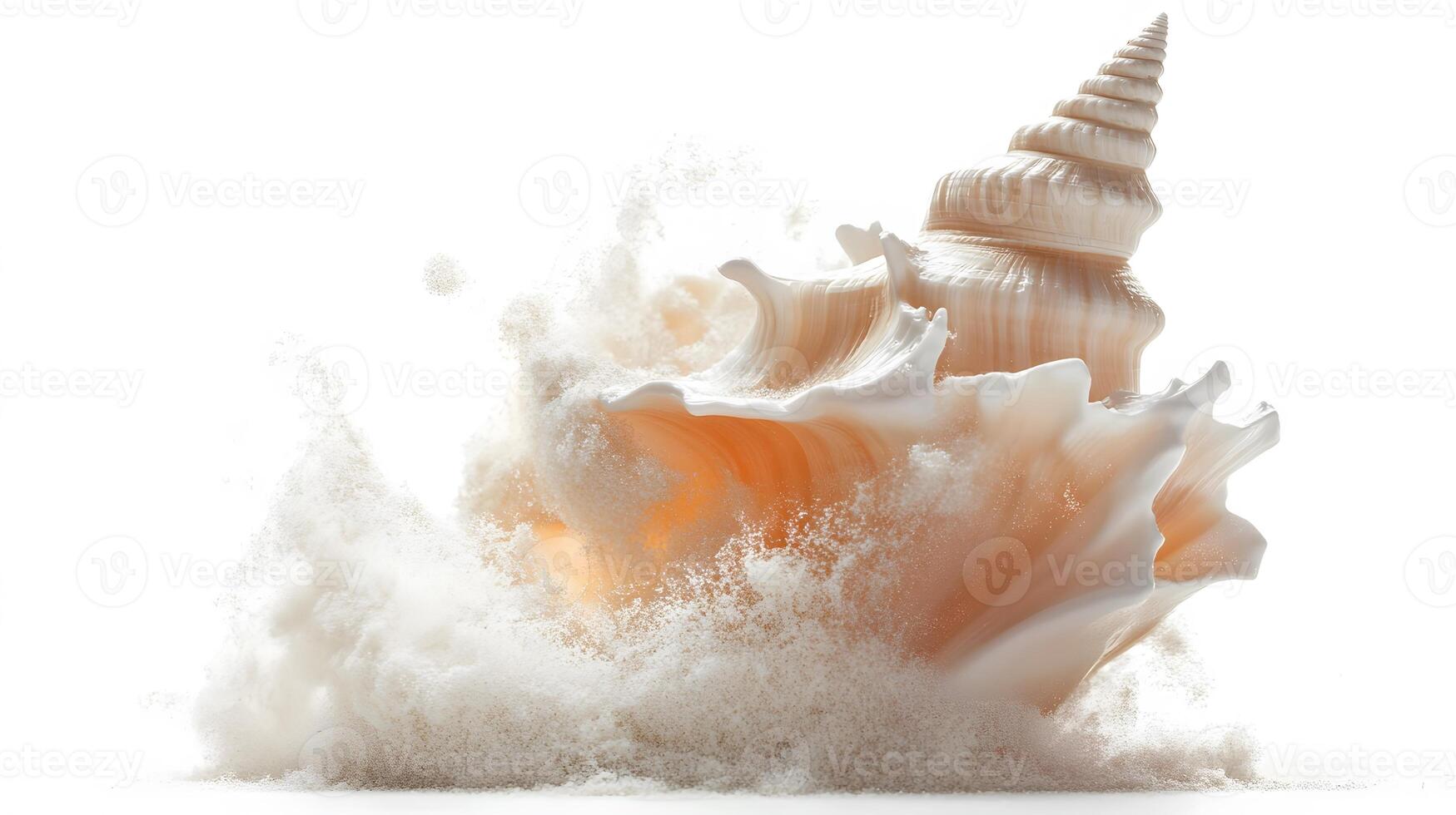 Seashell Emerging From Sand Wave photo