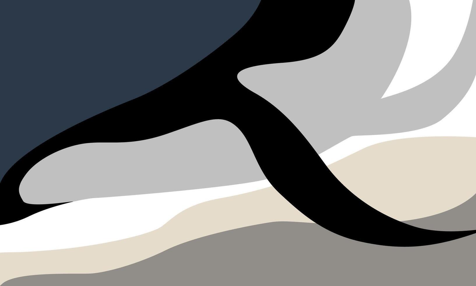 abstract design features a bold, sophisticated color palette of navy, black, gray, white, and beige. perfect for modern or minimalist interiors, offices, living rooms or entryways vector