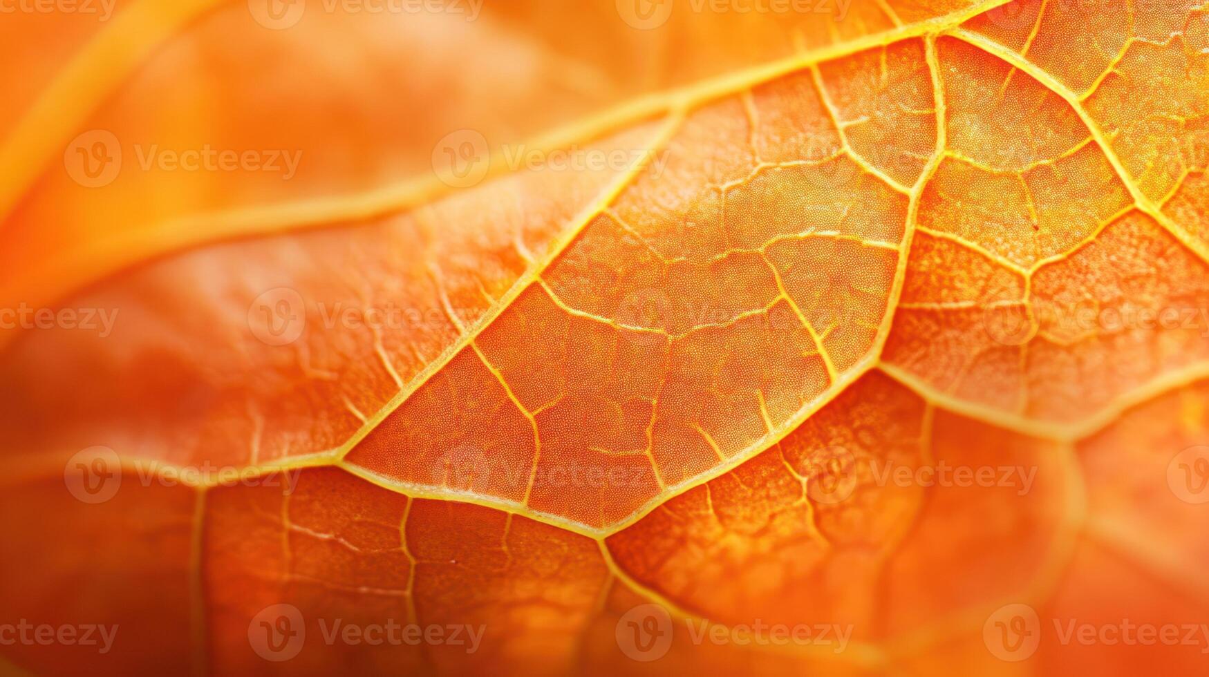 Close-Up View of an Orange Leaf's Veins and Texture photo