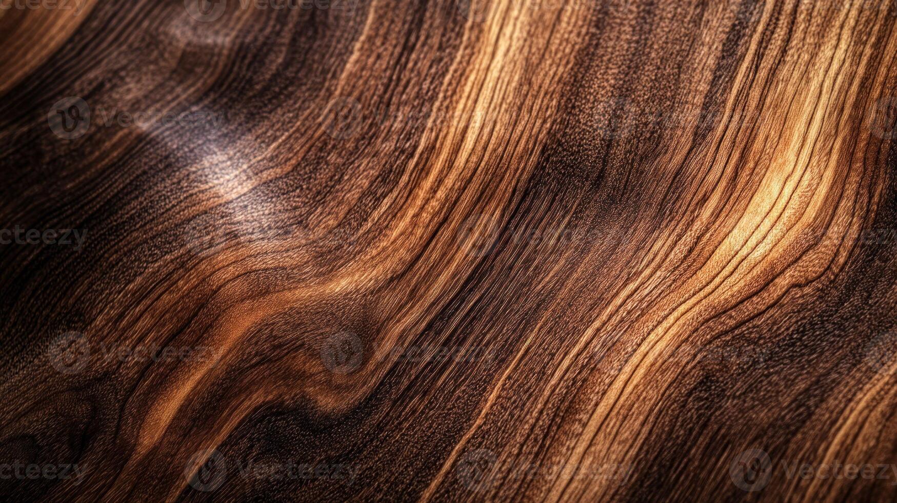 Close-up of Richly Grained Walnut Wood Texture photo