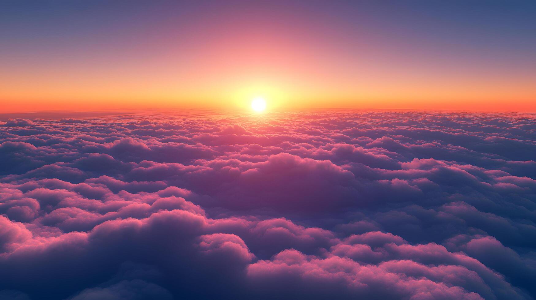 Dramatic skyscape showcases vibrant sunset with pink and purple hues, featuring golden orange horizon and wispy cloud formations in magical twilight atmosphere. golden photo