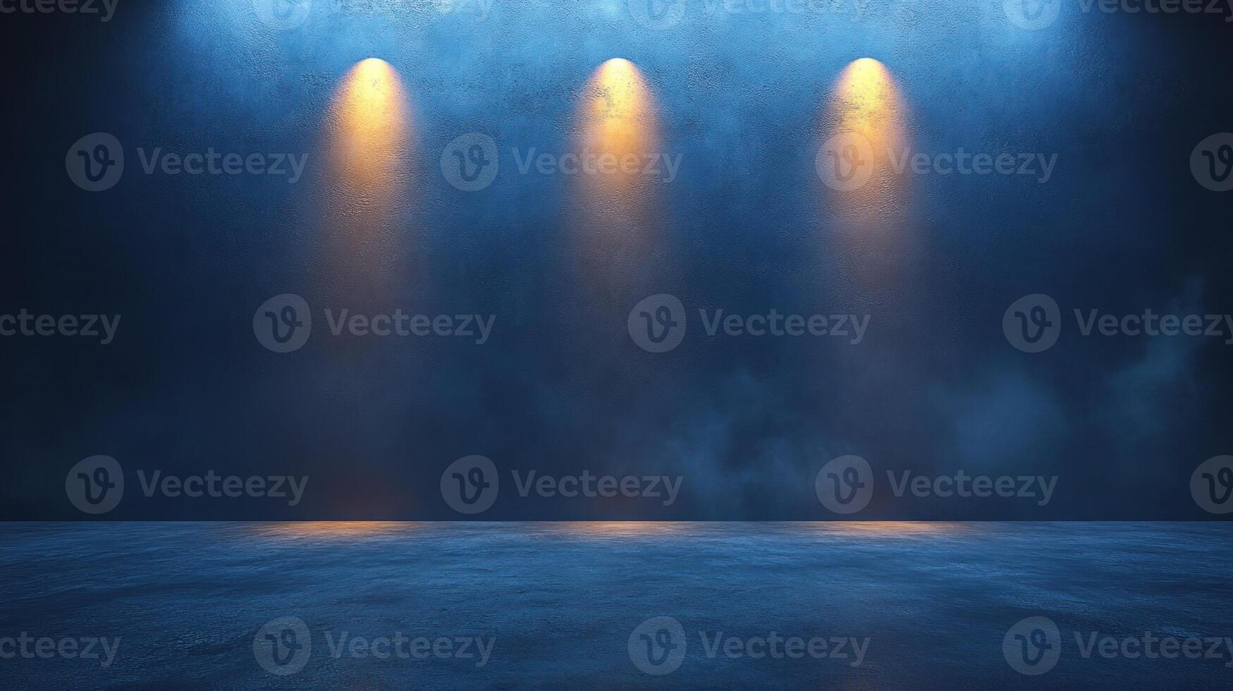 Bright stage lights create a captivating ambiance in a darkened performance space photo