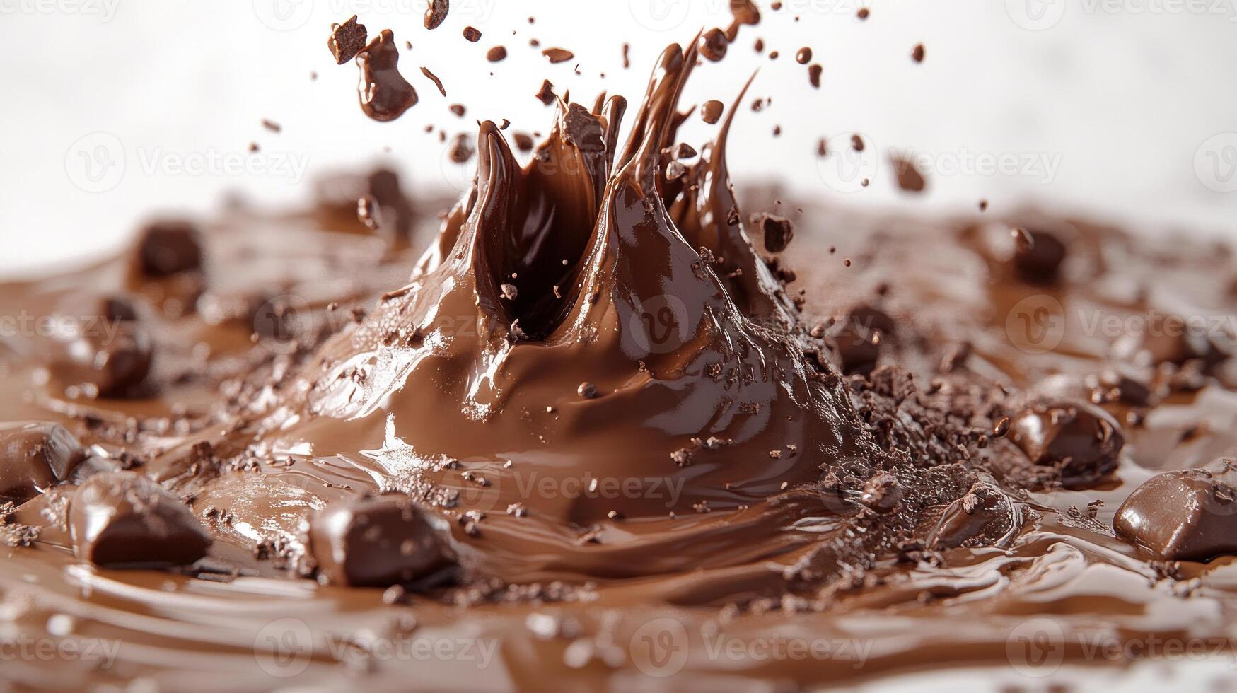 Rich chocolate erupts in a luscious, melty splash, inviting sweet cravings photo