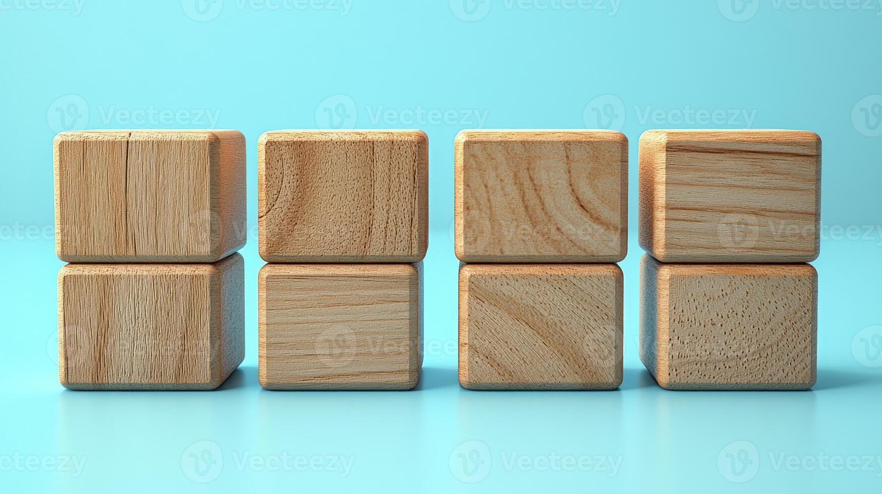 Stack of evenly designed wooden blocks creates a playful and artistic arrangement photo