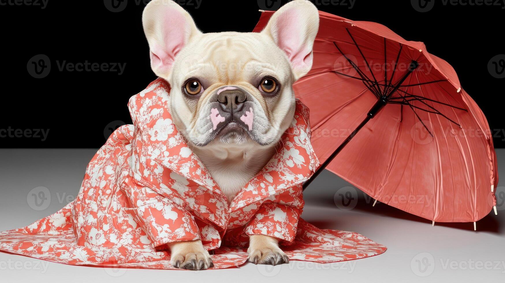 French Bulldog Floral Umbrella French Bulldog Floral Umbrella